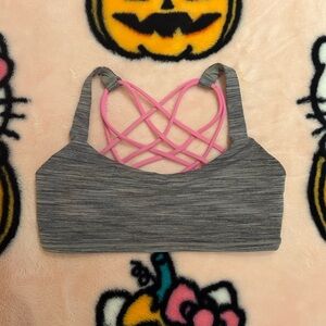 Lululemon Strappy Pink & Grey Energy Bra